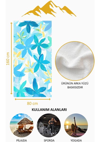 Dijital Baskı Plaj Deniz Havlusu Çiçek Desenli Peştamal HVL0181 fırsatları