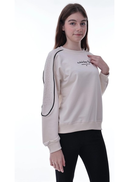 Kolu Biyeli Baskılı Kız Çocuk Sweat 2012 modelleri