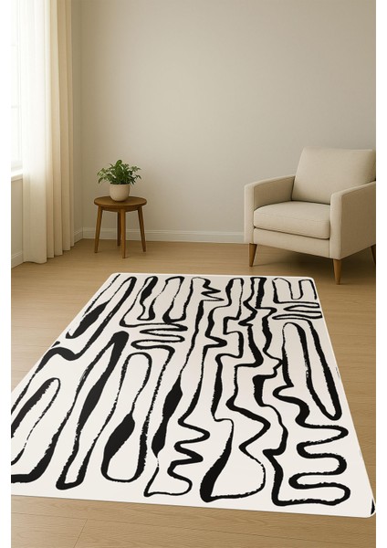 Modern Desenli Dijital Baskı Kaymaz Taban Halı H1087 fiyatları