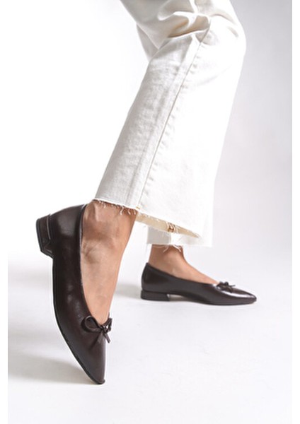 Kadın Sivri Burun Babet 0012502 Kahverengi Cilt fiyatları