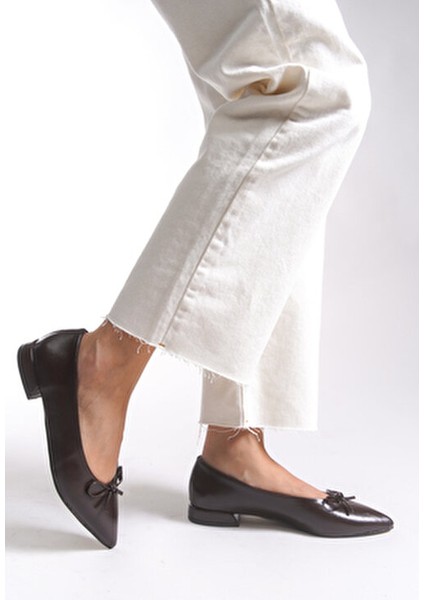 Kadın Sivri Burun Babet 0012502 Kahverengi Cilt modelleri