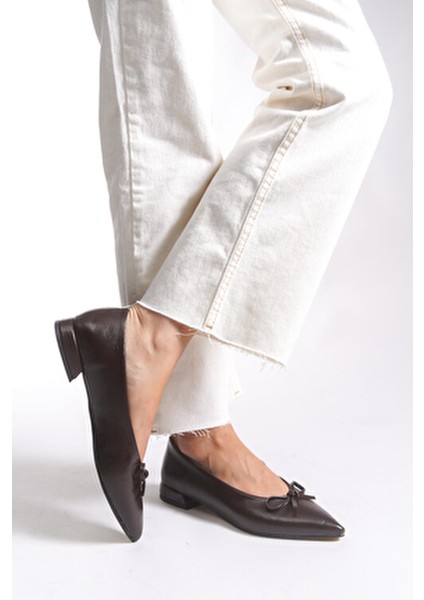 Kadın Sivri Burun Babet 0012502 Kahverengi Cilt indirimleri