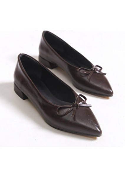 Kadın Sivri Burun Babet 0012502 Kahverengi Cilt