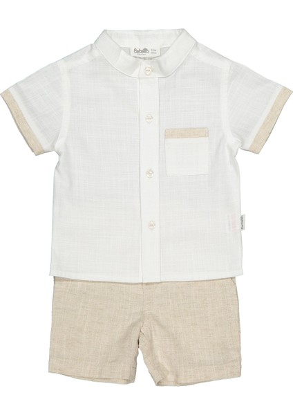 Dokuma Şort 2li Takım (Cool And Stylısh) Bej