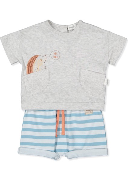 Iki Ip Şort 2li Takım (Jump It) Gri Melanj