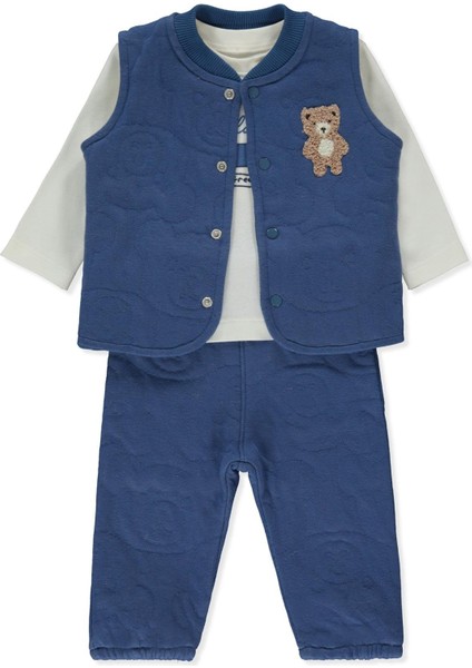 Kapitone Yelek 3lü Takım (Bearısh) Indigo