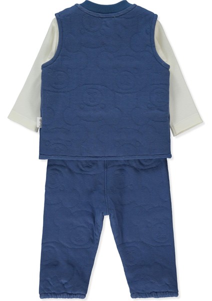 Kapitone Yelek 3lü Takım (Bearısh) Indigo fiyatları