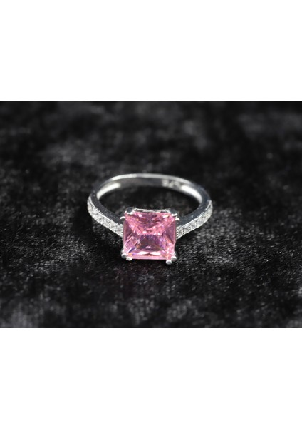 Kare Tektaş Kadın Yüzük, Pembe Tektaş Gümüş Yüzük, Pembe Tektaş Kadın Yüzük fırsatları