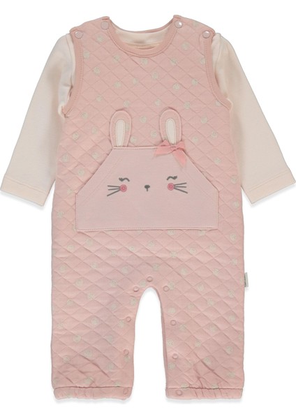 Kapitone Salopet 2li Takım (Bunny) Gül Kurusu