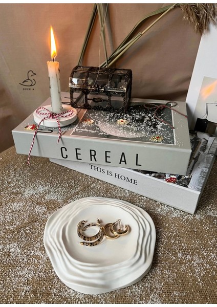 Su Dalgası Asimetrik Dekoratif Tabak 16-16CM