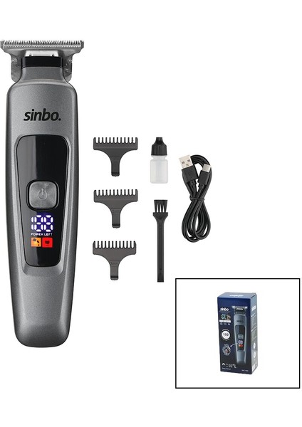 USB Şarjlı - LCD Göstergeli Saç - Sakal Kesme Traş Makinesi Iki Farklı Hız - 150 Dk. Çalı�