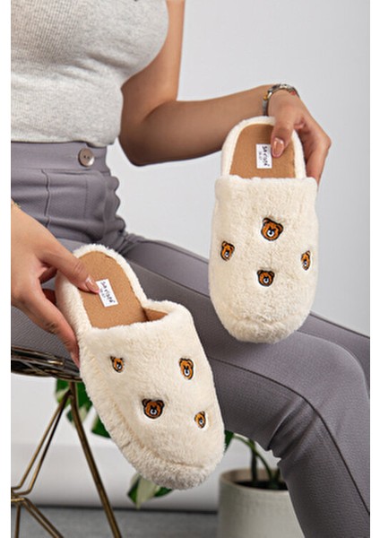 3'lü Kalp Çilek Kiraz Ayıcık Nakışlı Misafir Bohça Balkon Çeyiz Ev Terliği modelleri