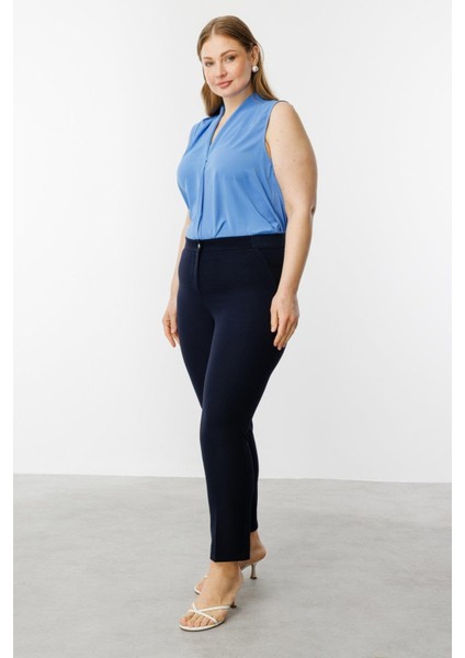 Beli Lastikli Dar Paça Büyük Beden Pantolon fiyatları