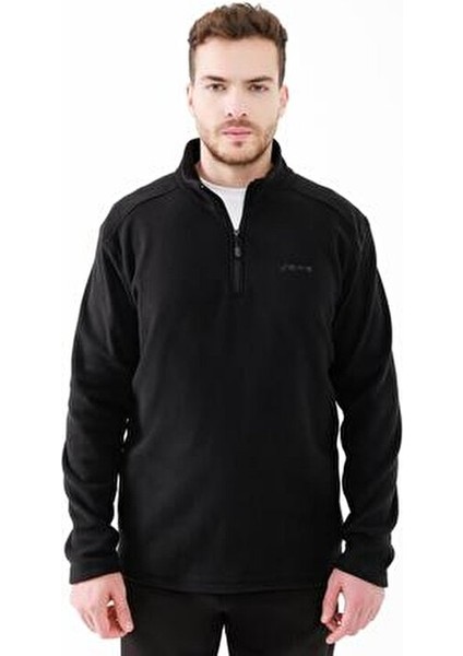 Cedric Erkek Yarım Fermuarlı Ince Polar Sweatshirt Siyah fiyatları