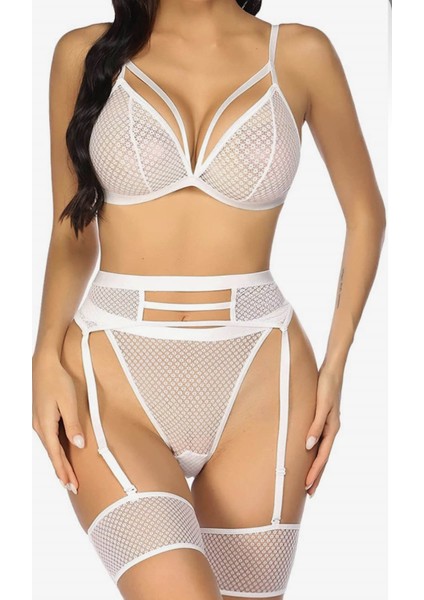 Beyaz Fantezi File Jartiyer Takım fiyatları