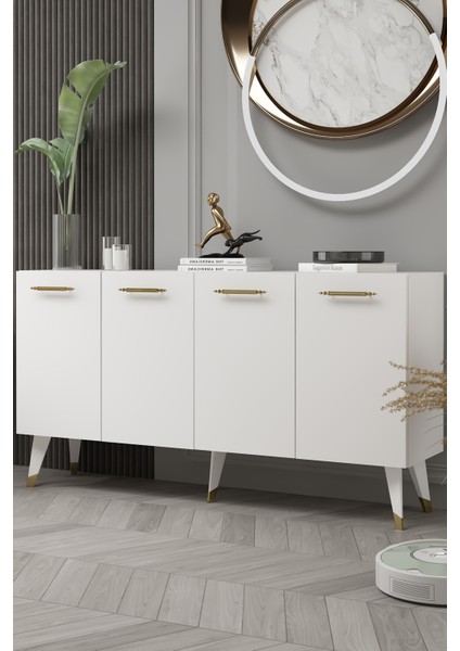 8224-128DD KB150 Konsol,tv Ünitesi Beyaz-Altın