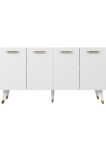 8224-128DD KB150 Konsol,tv Ünitesi Beyaz-Altın fırsatları