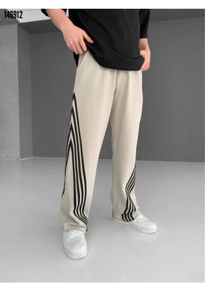 Iki Iplik Kumaş Şeritli Alt Esofman - Bej fiyatları