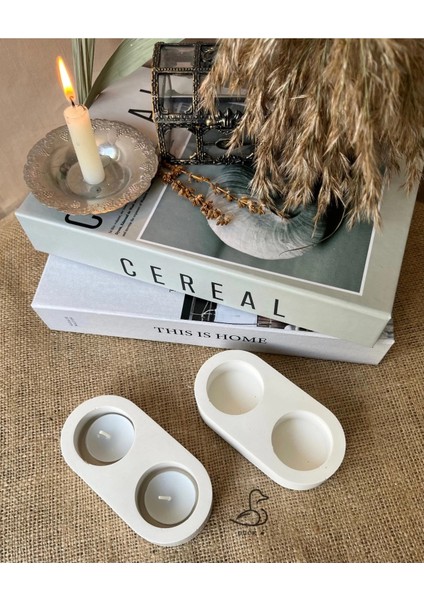 Dairesel Tealight Mumluk/şamdanlık 2’li 14-7 cm indirimleri