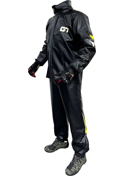 1138 Siyah Yağmurluk Alt Üst Takım 2xl