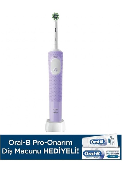Şarjlı Elektrikli Diş Fırçası Vitality Pro Lila +Oral-B Pro Onarım 50ML Diş Macunu fiyatları