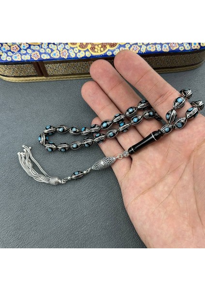 Türker Kızılelma Firuze Işlemeli Oltu Taşı Tespih fiyatları