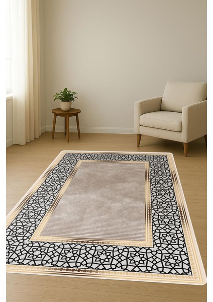 Modern Desenli Dijital Baskı Kaymaz Taban Halı H0165 fiyatları