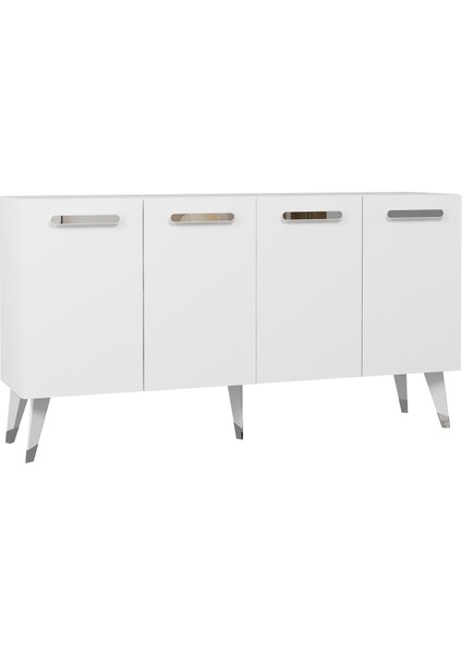 8226-128DD KB150 Konsol,tv Ünitesi Beyaz-Gümüş