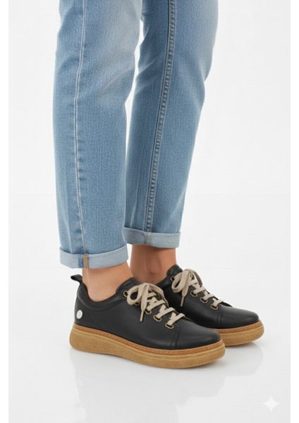 Mammimia Kadın Hakiki Deri Ortopedik Spor Tarz Günlük Ayakkabı M26/KA120