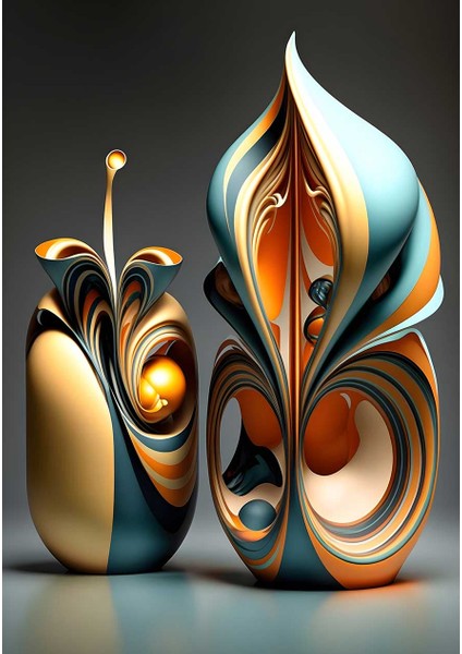 Akışkan Heykel Estetiği Kanvas Tablo Duvar Resim fiyatları