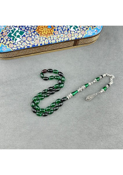 Alman Sıkma Kehribar Gümüş Nakkaş Imame