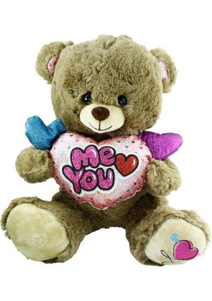 PJH2322 Peluş Kalpli Ayı 30 cm fiyatları