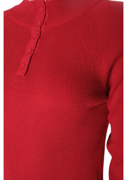 Kadın Düğmeli Triko Body