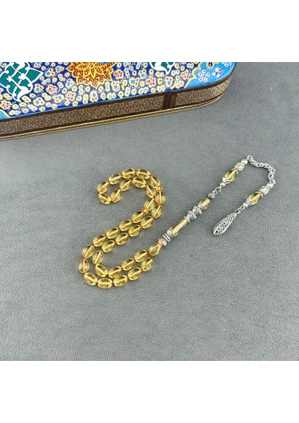 Alman Sıkma Kehribar Gümüş Nakkaş Imame