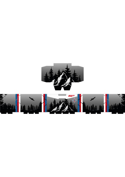 DSN06 45 Lt Alüminyum Motosiklet çanta Uyumlu Sticker