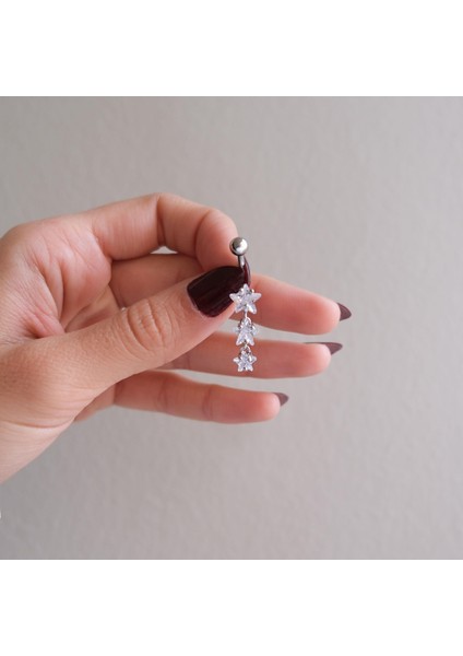 316L Çelik Yıldız Model Zirkon Taşlı Piercing PRC-217 fiyatları