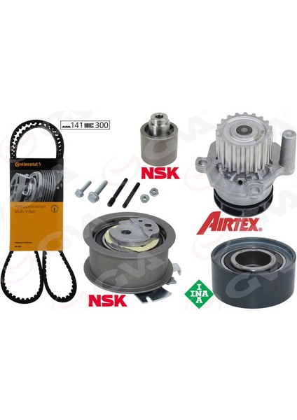 Mtxdpn Devirdaimli Eksantrik Gergi Kiti Passat-Jetta-Golf5-Octavia-A3-A6 2.0tdi 04-06 Bkp-Bkd-Bre-Blb-Bmr