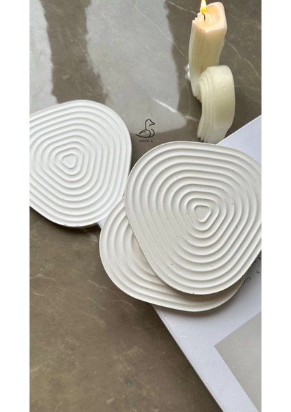 Oval Çizgisel Taş Tozu Dekoratif Obje/bardak Altlığı fiyatları