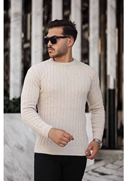 Erkek Slim Fit Dar Kesim Triko Kazak