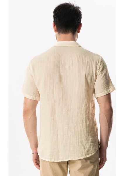 Kısa Kol Polo Yaka Müslin Yazlık Tshirt Bej Bej fiyatları