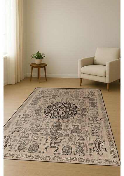 Modern Desenli Dijital Baskı Kaymaz Taban Halı H1091 fiyatları