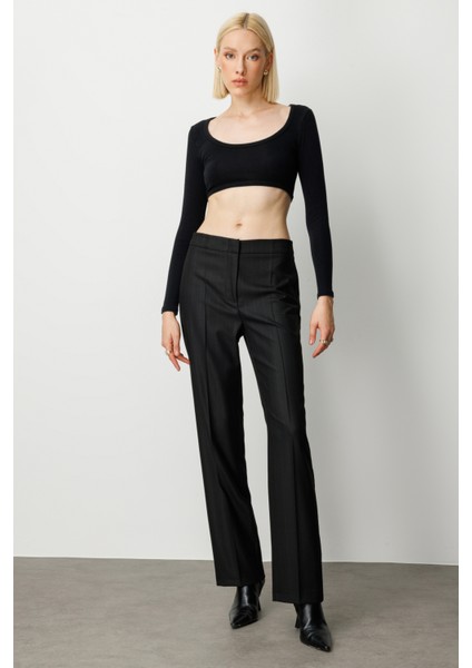 Çizgili Bol Paça Pantolon modelleri