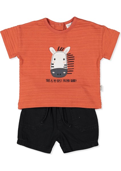 Tencel Şort 2li Takım (Bobby And Me) Kiremit