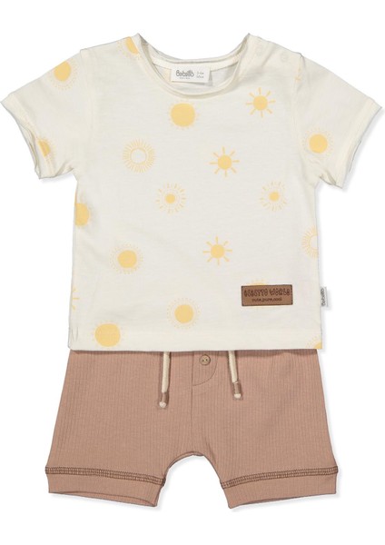 Interlok Şortlu 2li Takım (Sunshıne) Kahverengi