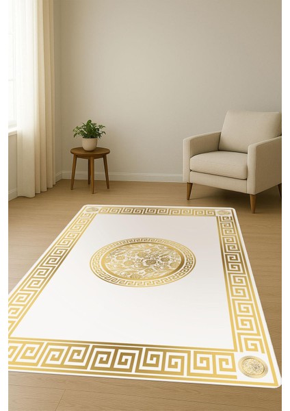 Modern Desenli Dijital Baskı Kaymaz Taban Halı H0866