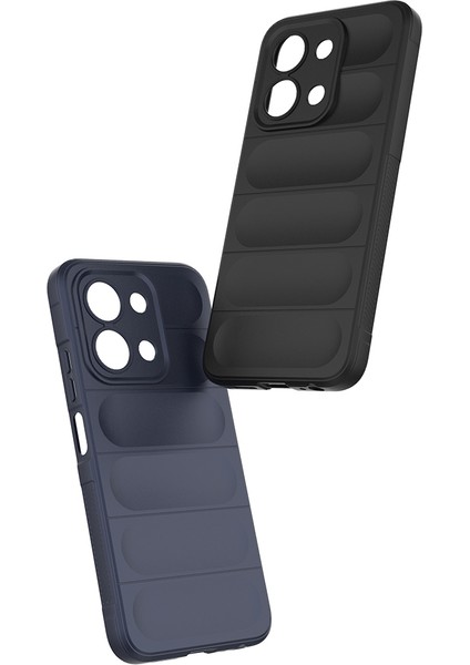Redmi 15C 4g Kılıf Esnek Tpu Oyuklu Arka Yüzey Tasarımlı Zore Etnik Silikon Kapak - Siyah modelleri
