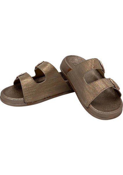 Kadın Anatomik Esnek Rahat Simli Baskılı Iki Tokalı Kadın Terlik fırsatları