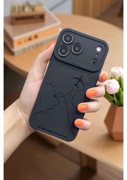 Apple iPhone 17 Pro Max Uyumlu Harita Desenli, Yumuşak Silikon Kılıf, Darbeye Karşı Dayanıklı Kapak modelleri