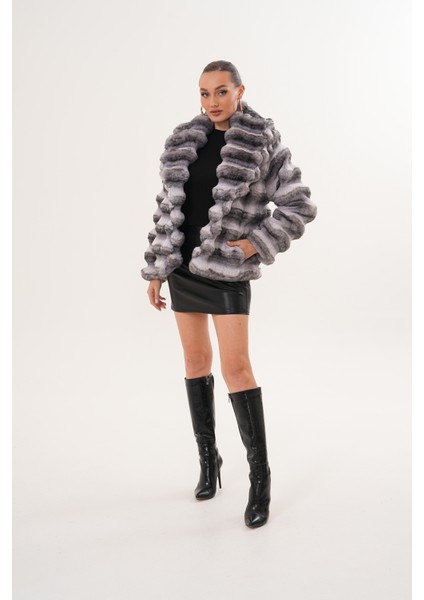 Şal Yaka Desenli Çinçila Ceket fiyatları