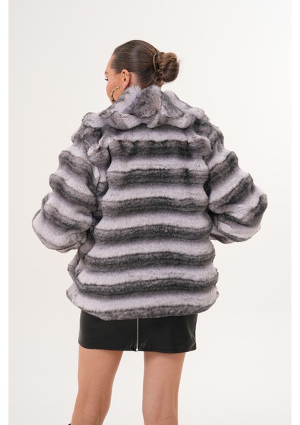 Şal Yaka Desenli Çinçila Ceket indirimleri